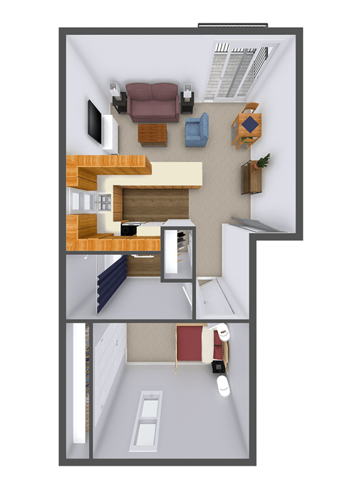 1 Bedroom, 1 Bathroom Apartment at The Court at Sandstone Apartments, Greenwood, Indiana